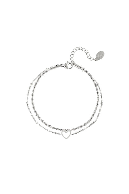 Meerlaagse roestvrijstalen armband Goud kleur Stainless Steel