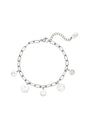 Armband meerdere smileys Goud kleur Stainless Steel