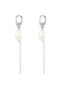 Oorbellen met parel hanger - Stainless Steel