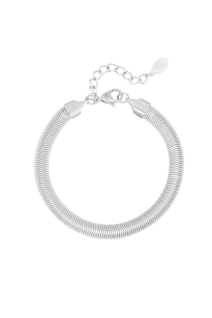 Armband plat grof - Goud kleur-6.0MM