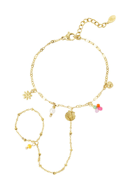 strand armband met bedels