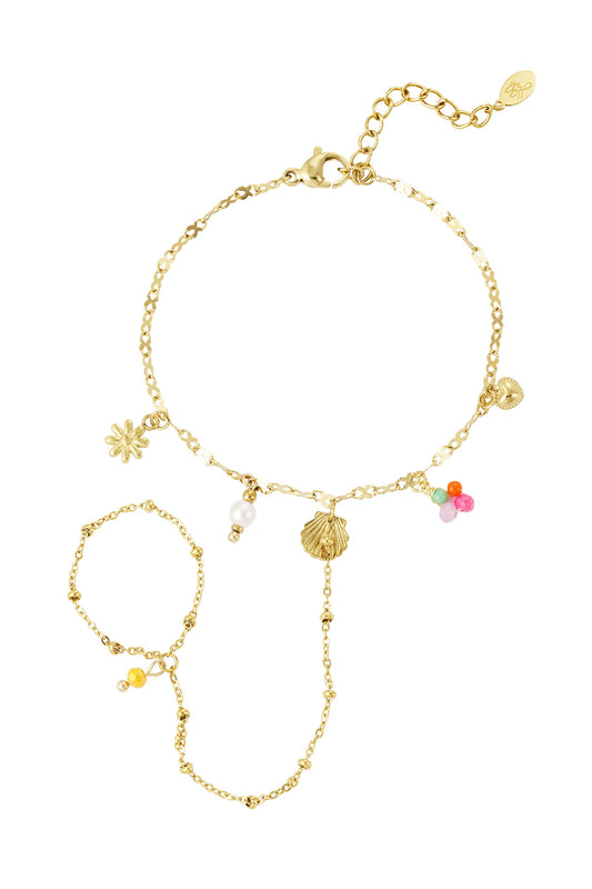 strand armband met bedels