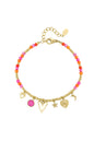 Armband summer smile - roze oranje