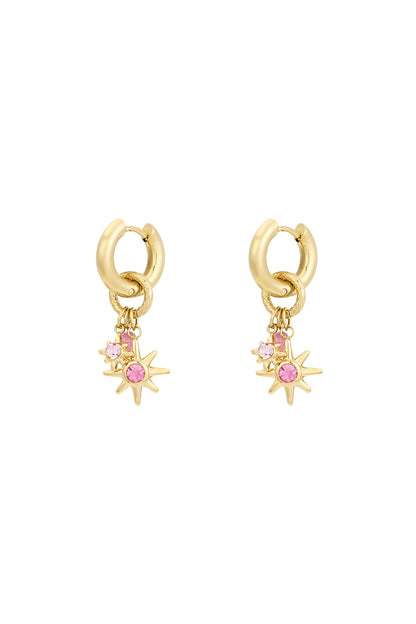 oorbellen pink starlight