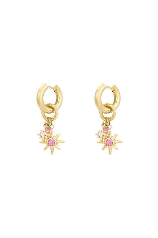 oorbellen pink starlight