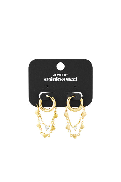 oorbellen chain of hearts