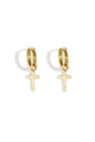 Earrings Faith Silver Color Stainless Steel