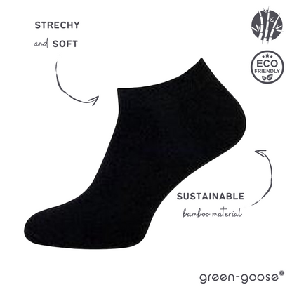 green-goose Bamboe Dames Enkelsokken - 5 Paar