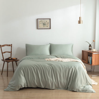 Lichtgroen Bamboe Beddengoedset 1-persoons – 400TC Tanboocel - Sage Green