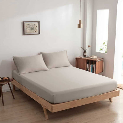 Beige bamboe Hoeslaken Premium - t/m 30cm - 400TC Tanboocel - Soft Taupe