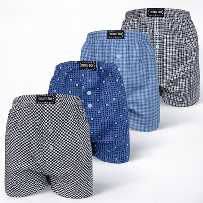 4 stuks Wijde boxershorts heren – los & comfortabel