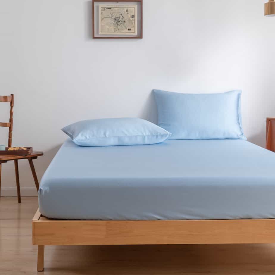 Lichtblauw Bamboe Beddengoedset 2-persoons – 400TC Tanboocel - Sky Blue