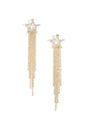 Koperen oorbellen met ster, elegante kerst, luxe serie, damessieraden