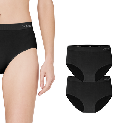 Gaubert Naadloze Bamboe Slips - Zwart - 2 Stuks