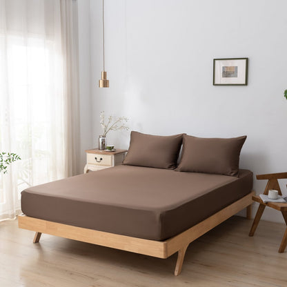 Donkerbruin bamboe Hoeslaken Premium - t/m 30cm - 400TC Tanboocel - Coffee Brown