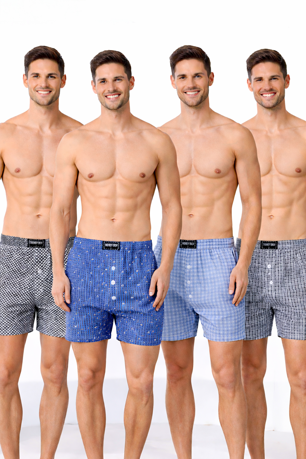 4 stuks Wijde boxershorts heren – los & comfortabel