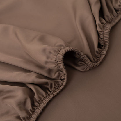Donkerbruin Bamboe Beddengoedset 2-persoons – 400TC Tanboocel - Coffee Brown