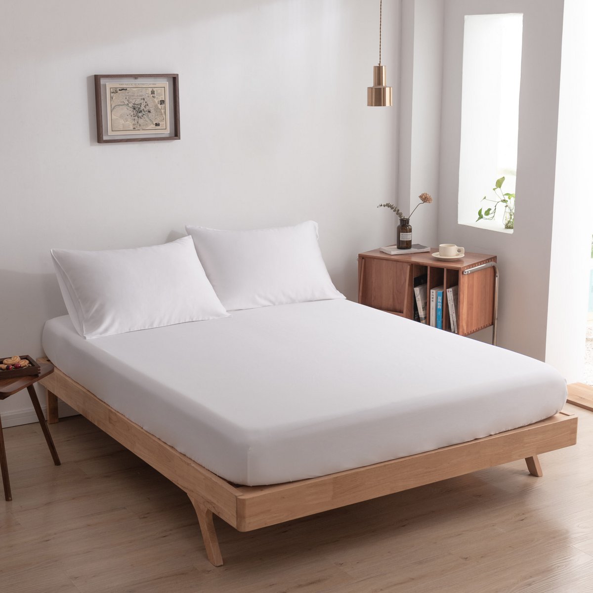 Wit Bamboe Beddengoedset 2-persoons – 400TC Tanboocel - Coco White