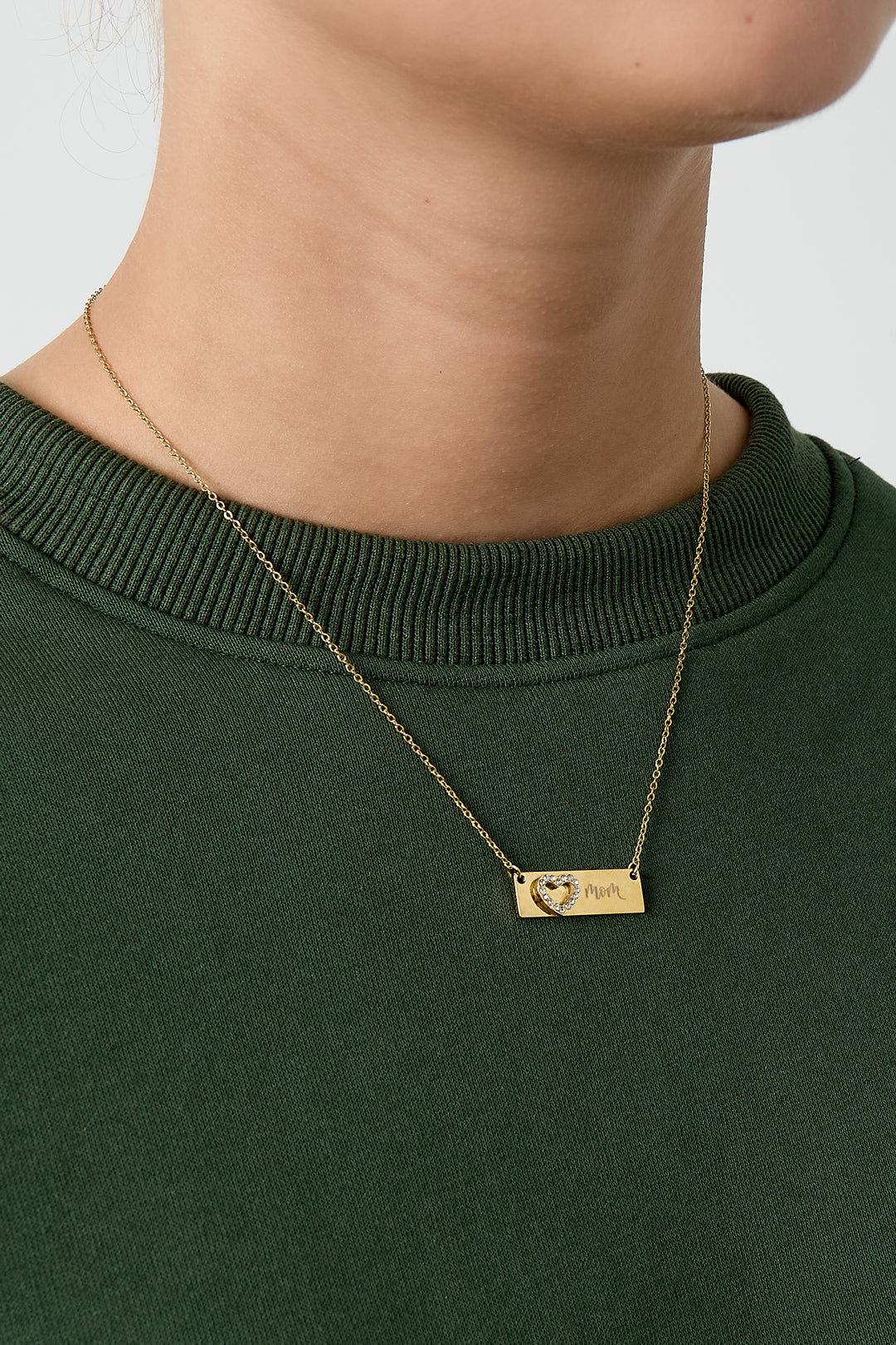 Ketting met plaatje en hart