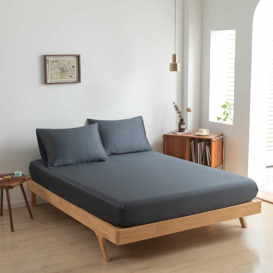 Donkerblauw bamboe Hoeslaken Premium - t/m 30cm - 400TC Tanboocel - Space Blue