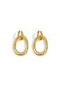 Statement oorbellen met gedetailleerde ovale hanger