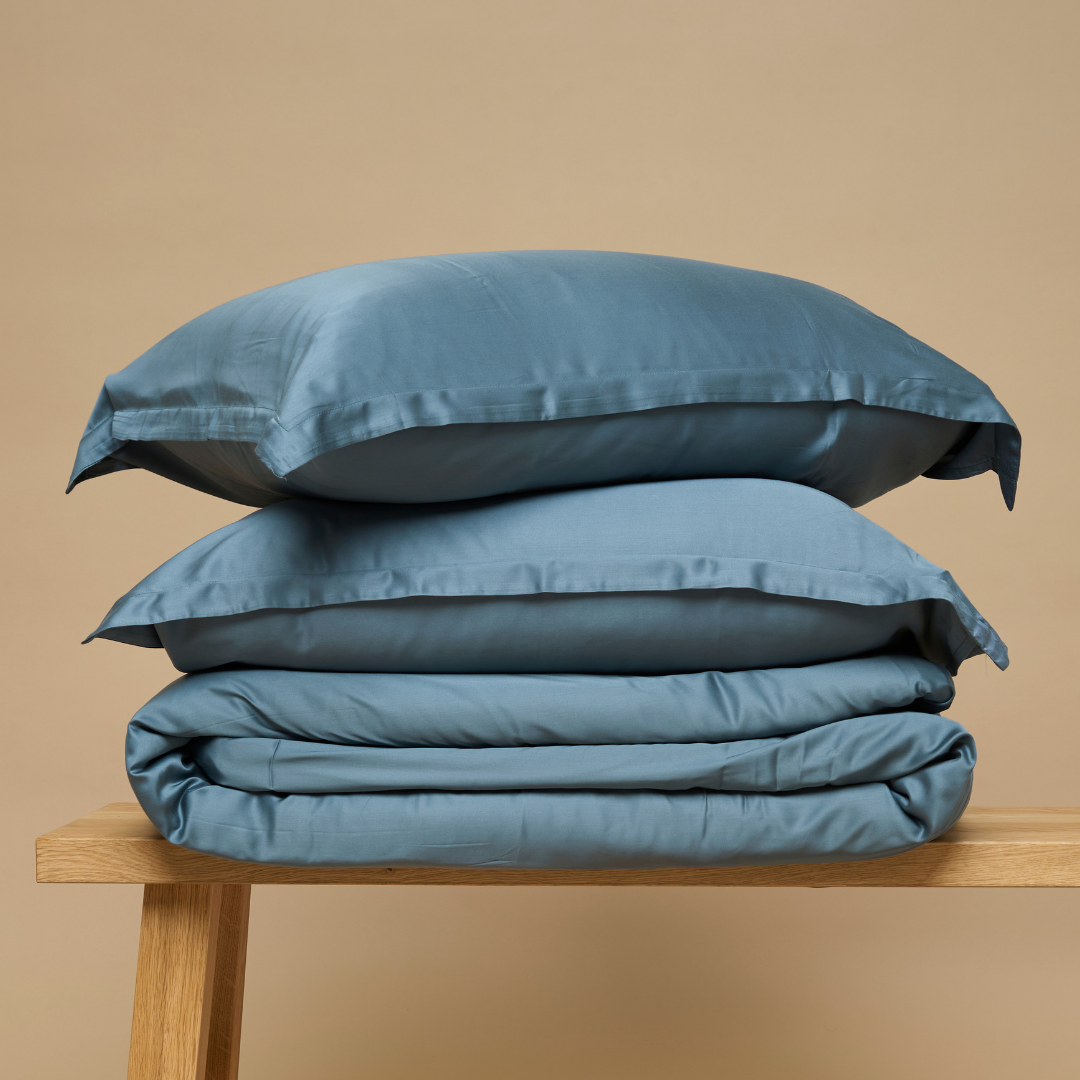 Eco Bamboe Dekbedovertrek Ocean Blue