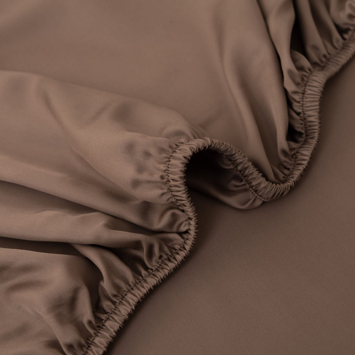 Donkerbruin Bamboe Beddengoedset 1-persoons – 400TC Tanboocel - Coffee Brown