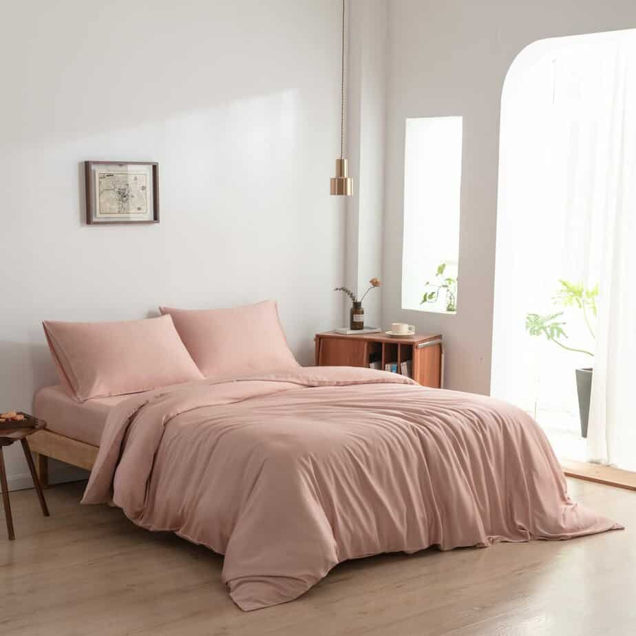 Roze bamboe Beddengoedset 1-persoons – 400TC Tanboocel - Cuddle Pink