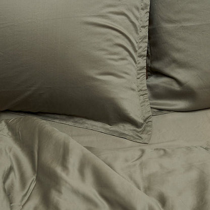 TENCEL™ Twill Dekbedovertrek Olijfgroen