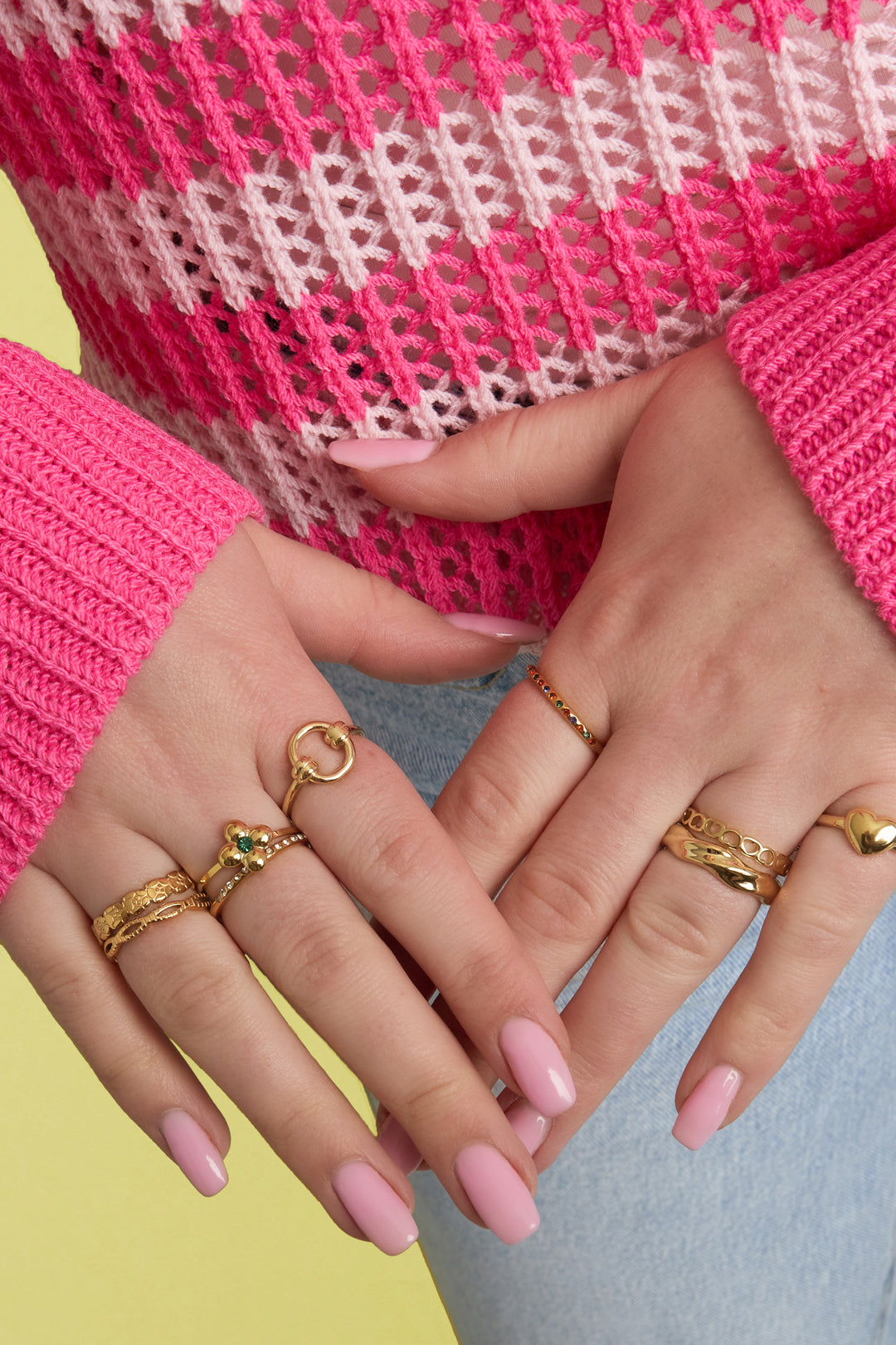 Ring met gevlochten effect