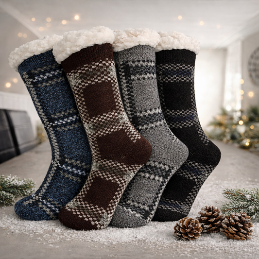 2 paar Anti-slip huissokken – warm & comfortabel