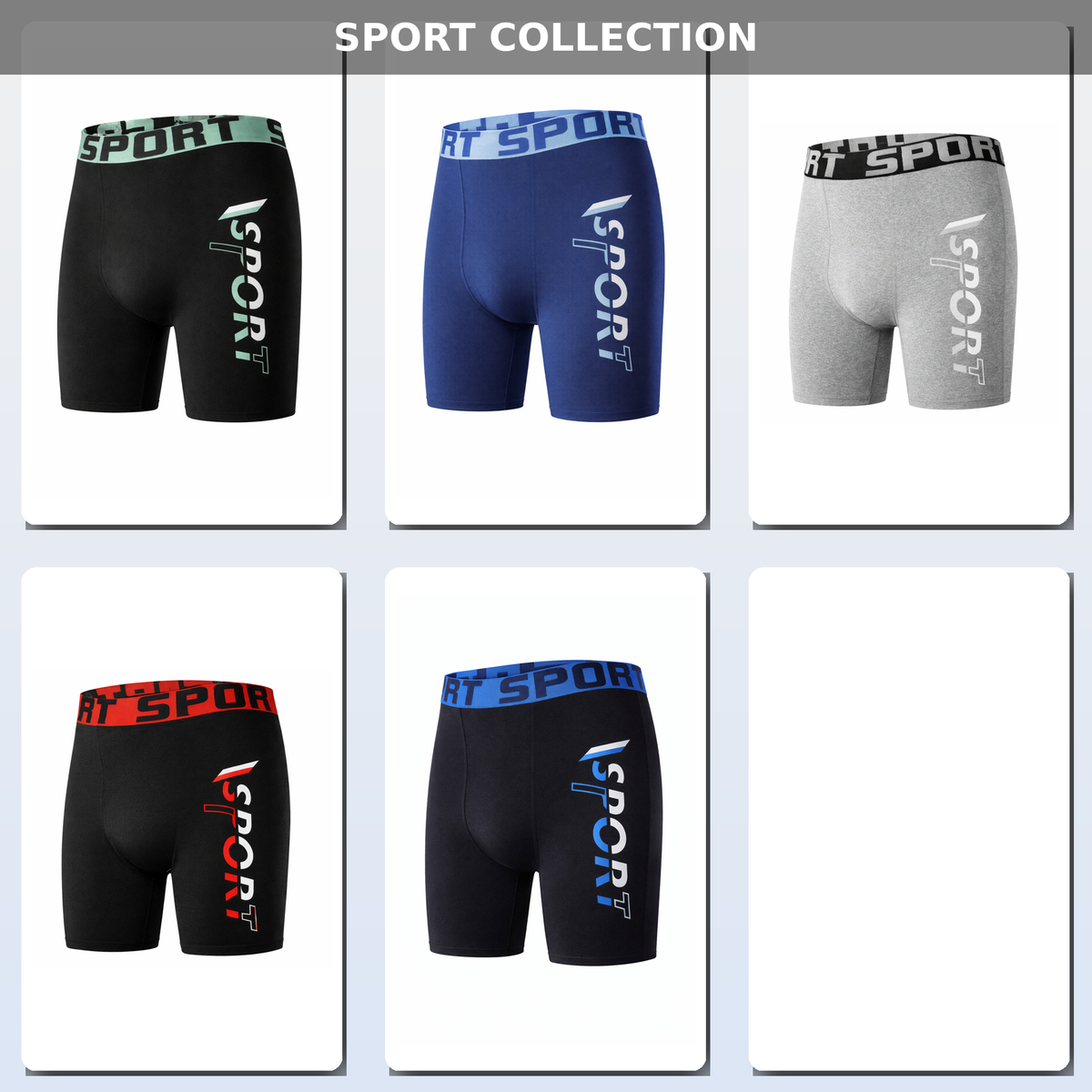 5 stuks Katoen heren sport boxershorts lange pijpen