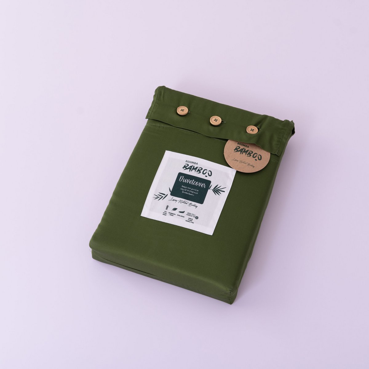 Donkergroen Bamboe Beddengoedset 1-persoons – 400TC Tanboocel - Deep Moss