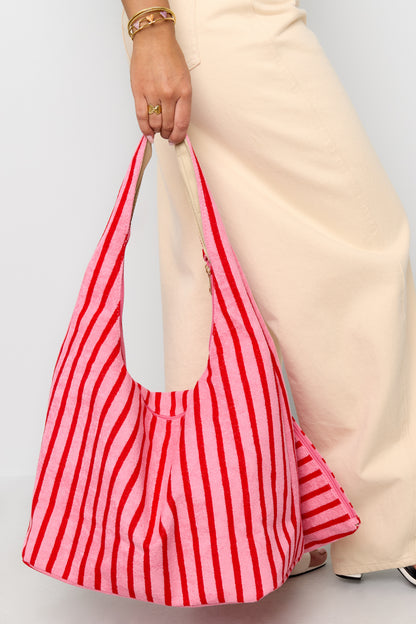 Shoppertassen met strepen, eenvoudig, polyester, dagelijkse accessoires