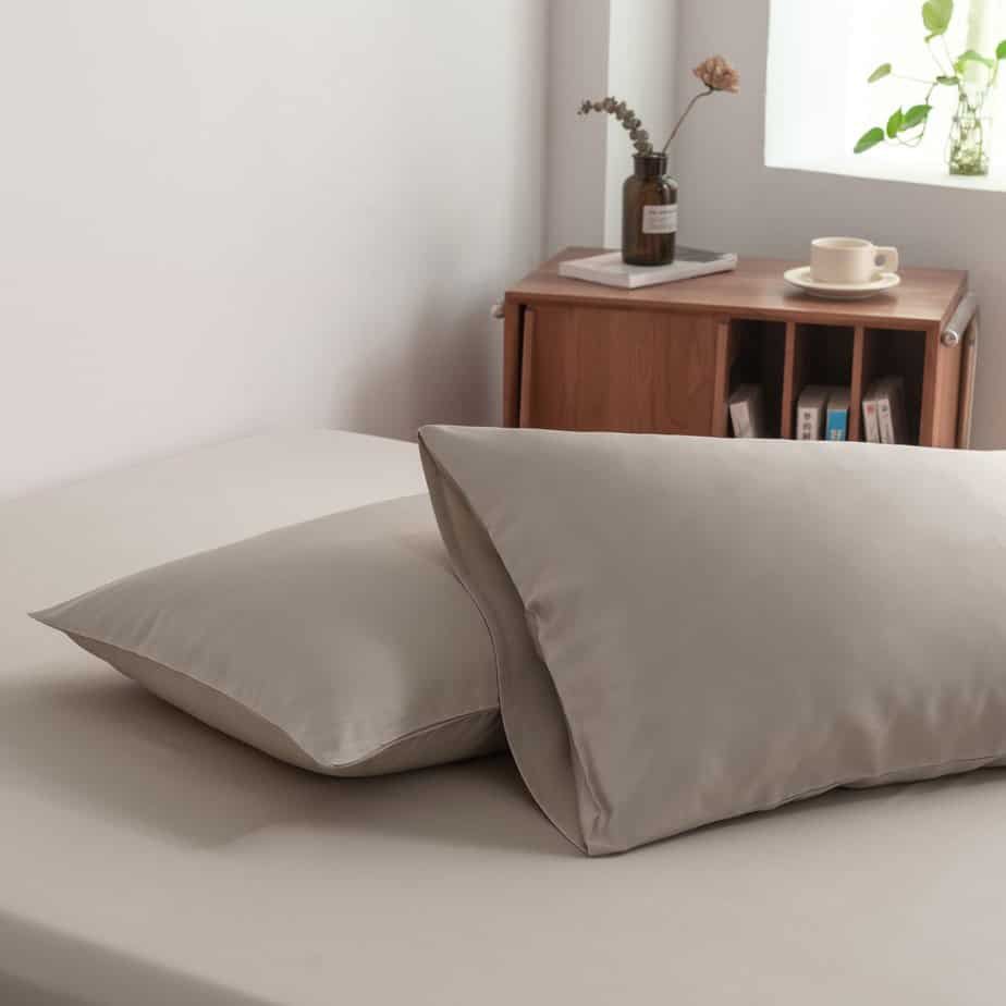 Beige Bamboe Beddengoedset 2-persoons – 400TC Tanboocel - Soft Taupe
