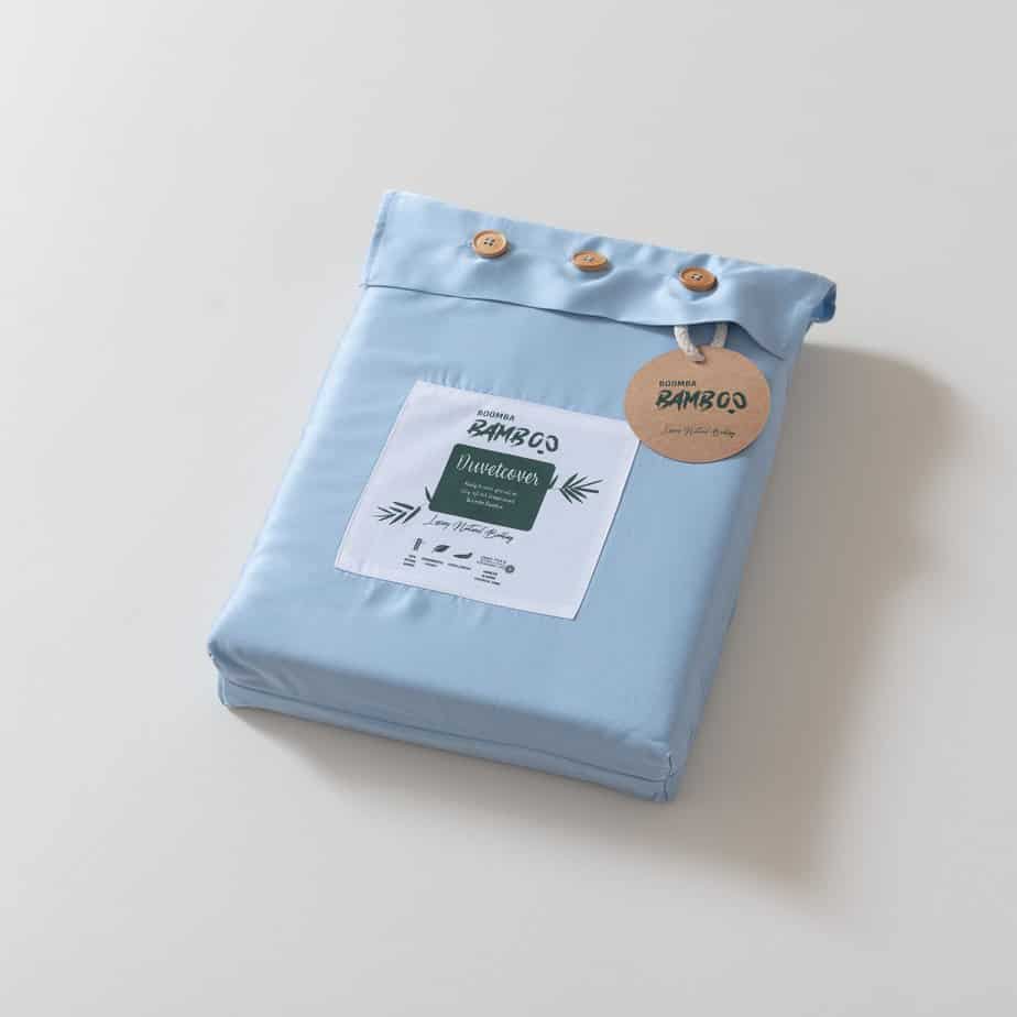 Lichtblauw bamboe dekbedovertrek Premium - 400TC Tanboocel - 100% bamboe - Sky Blue