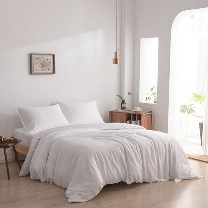 Wit Bamboe Beddengoedset 2-persoons – 400TC Tanboocel - Coco White