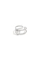Verstelbare dubbele ring met hart