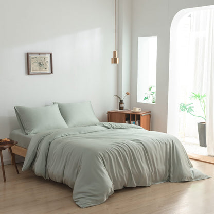 Lichtgroen Bamboe Beddengoedset 2-persoons – 400TC Tanboocel - Sage Green