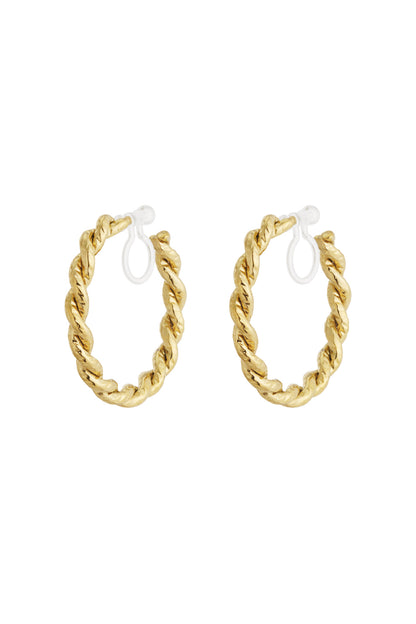 Luxe hoop clip oorbellen
