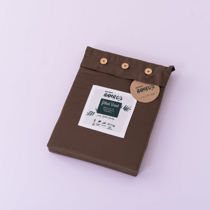 Donkerbruin Bamboe Beddengoedset 2-persoons – 400TC Tanboocel - Coffee Brown