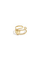 Verstelbare dubbele ring met hart