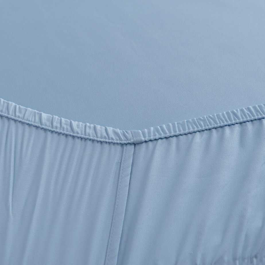 Lichtblauw Bamboe Hoeslaken voor Topdekmatras Premium – 400TC Tanboocel – 100% bamboe – Sky Blue