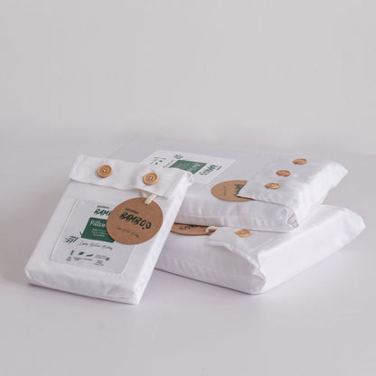 Wit Bamboe Beddengoedset 2-persoons – 400TC Tanboocel - Coco White