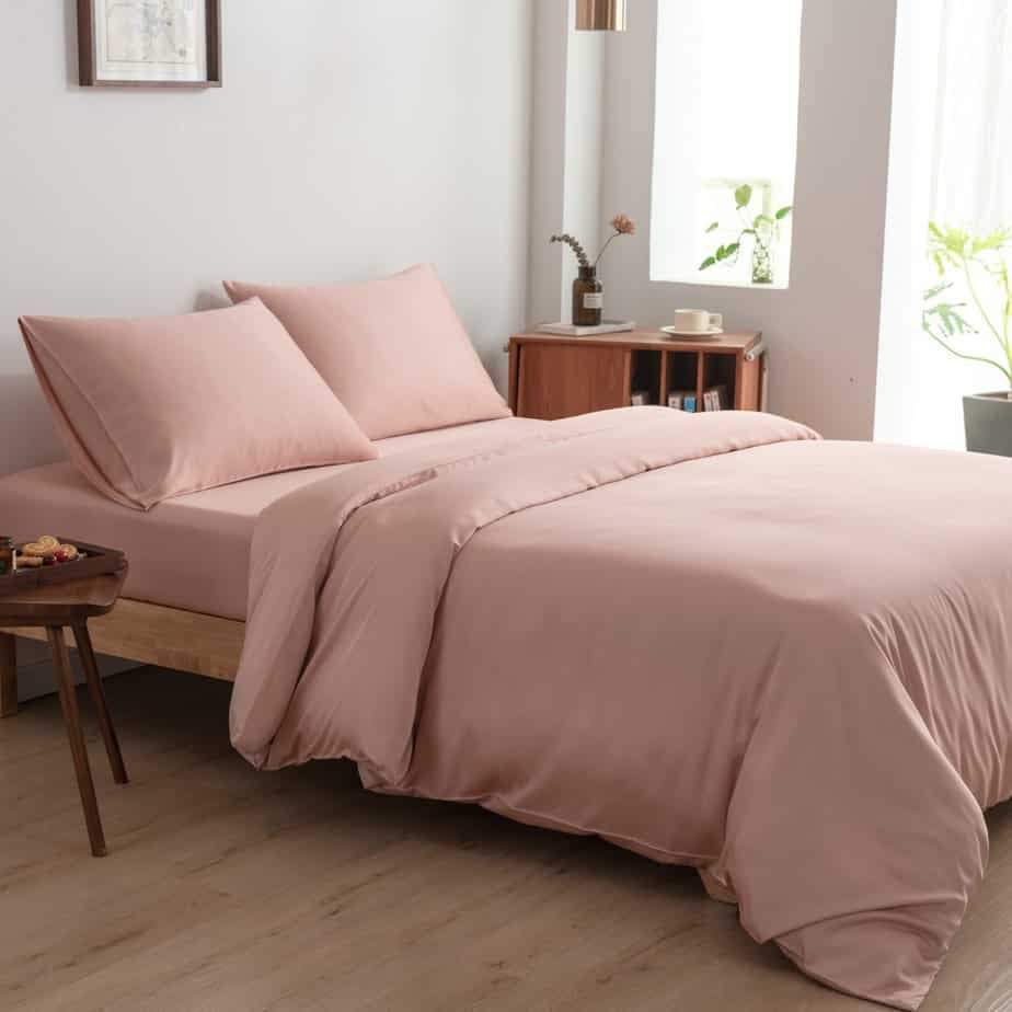 Roze bamboe Beddengoedset 1-persoons – 400TC Tanboocel - Cuddle Pink