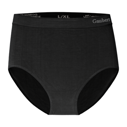 Gaubert Naadloze Bamboe High Waist Slips - Zwart - 2 Stuks