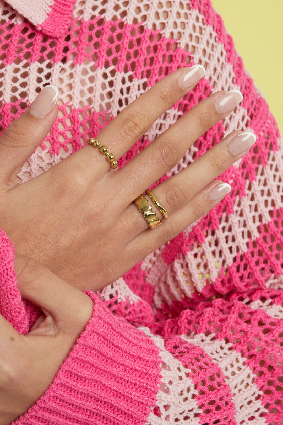 Gelaagde harten statement ring