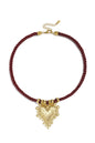 Gevlochten roestvrijstalen ketting met hartje, eenvoudige dagelijkse serie, dames sieraden