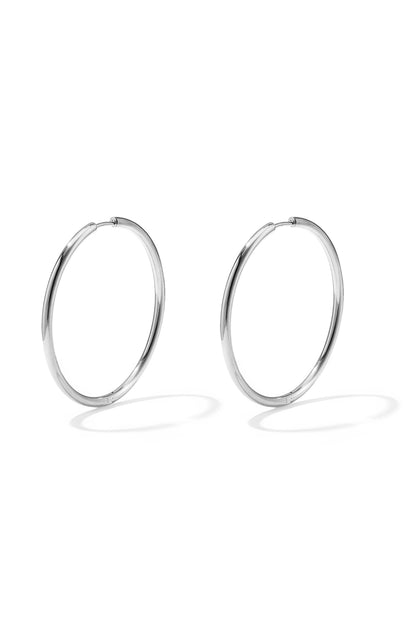 stainless steel earrings hoops medium