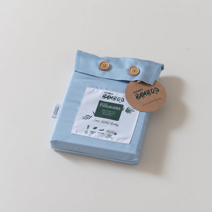 Lichtblauw Bamboe Beddengoedset 1-persoons – 400TC Tanboocel - Sky Blue